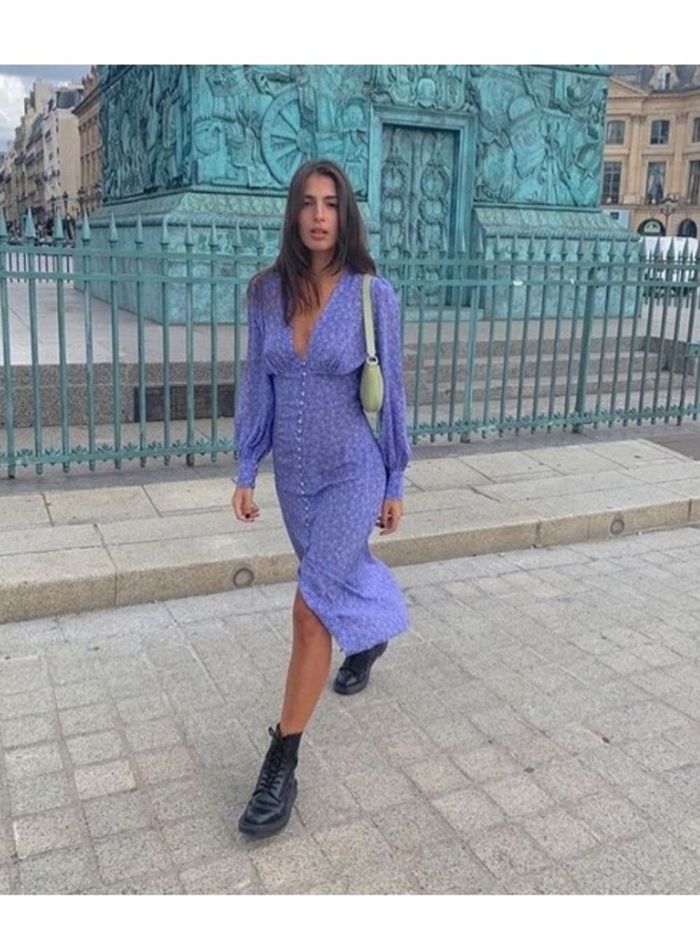 REALISATION PAR VIVIENNE SILK DRESS IN PURPLE HAZE